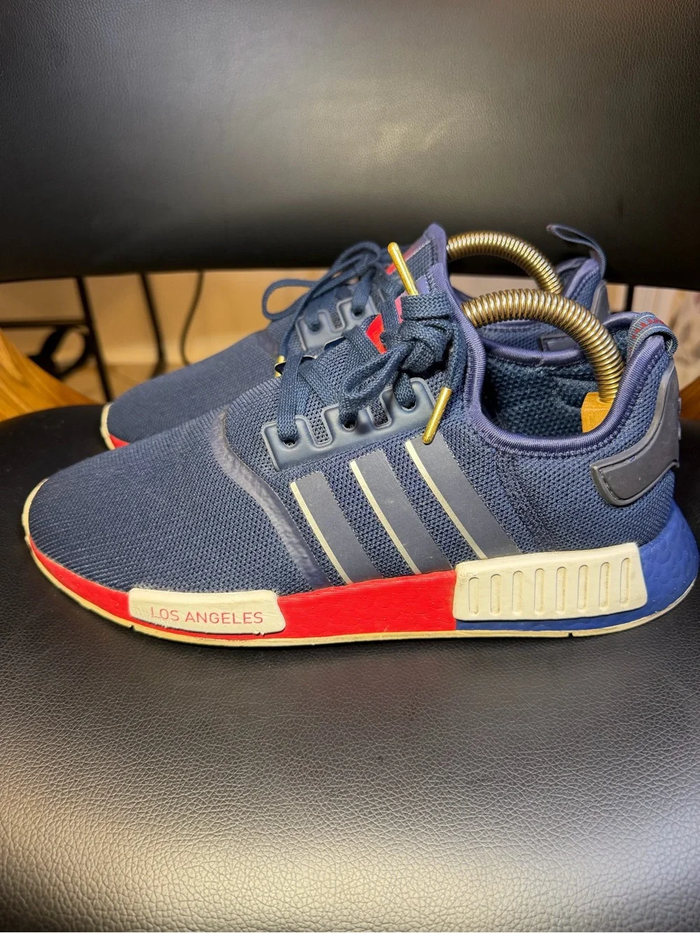 Adidas Mens NMD R1 Navy/Silver/Scarlet Los Angelas FY1162 Sz 11